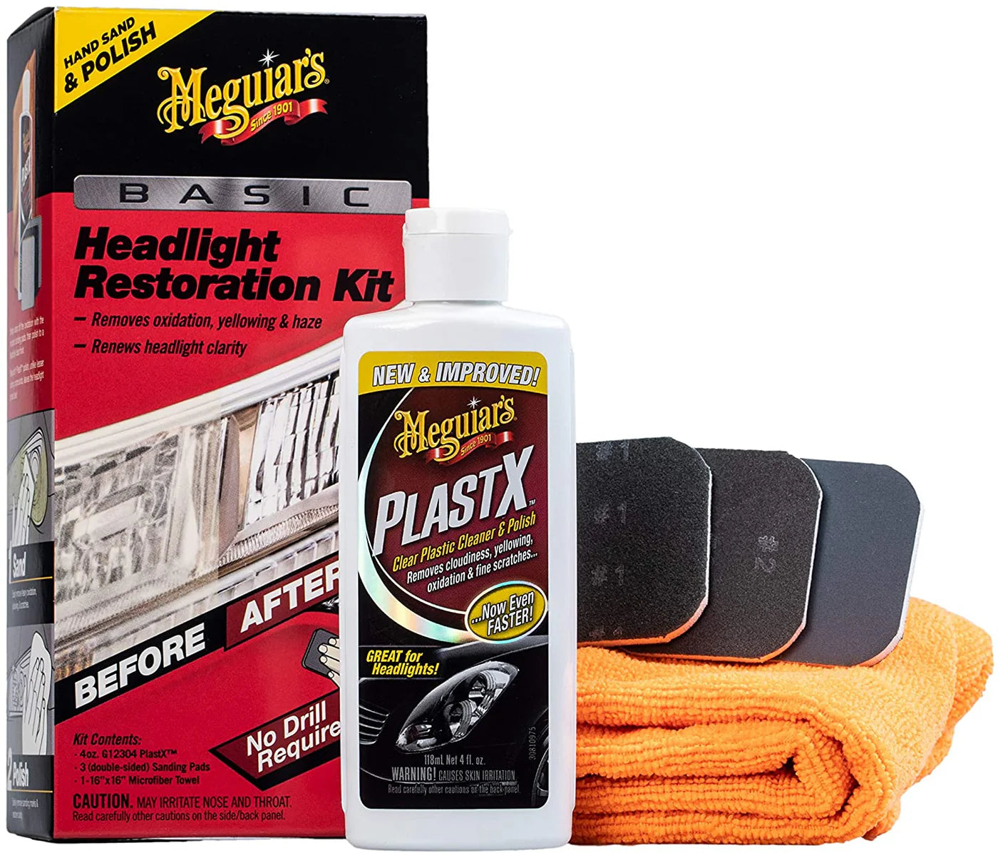 MEGUIAR´S KIT RESTAURACIÓN DE ÓPTICAS EN 1 PASO