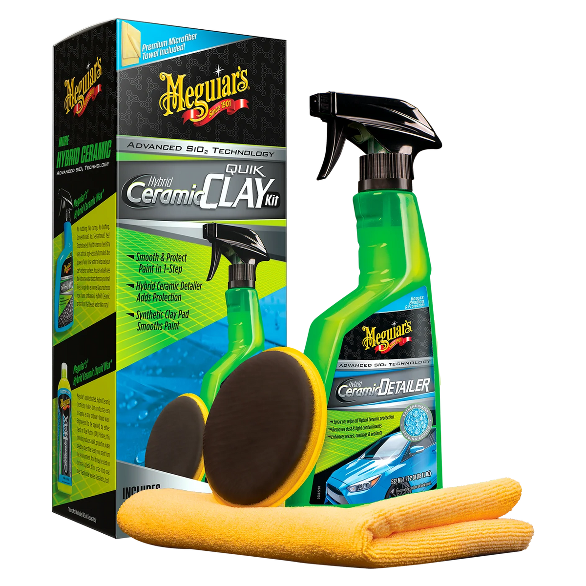 MEGUIAR'S HYBRID CERAMIC QUIK CLAY KIT